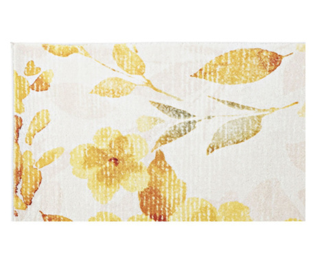 Covor DKD Home Decor Yellow White Polyester Cotton Lilled (200 x 290 x 0.5 cm)