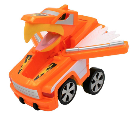 Mașinuță portocalie convertibilă tip robot Eagle