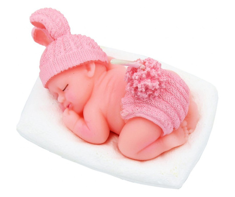 Lumânare decorativă Bebe îngeraș roz