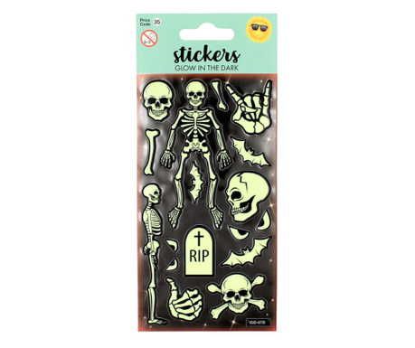 Set stickere Glowing Skeletons 17 bucati