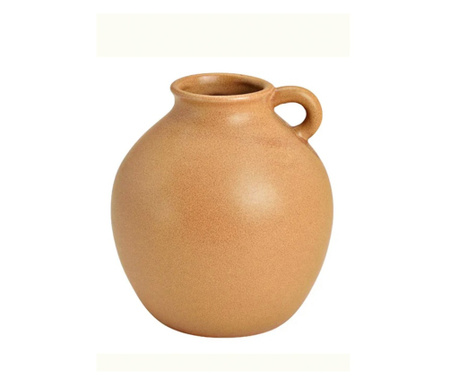 Vaza tip ulcior, ceramica, maro, 15x16x15 cm