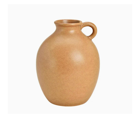 Vaza tip ulcior, ceramica, maro, 19x24x19 cm