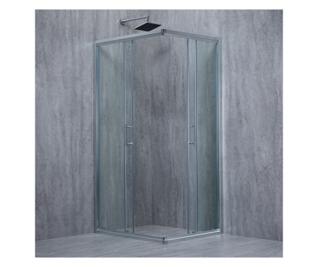 Cabină de duș dreptunghiulară Elegant sticlă transparentă 6MM 140cm x 70cm x 190cm / Transparentă / Cromat