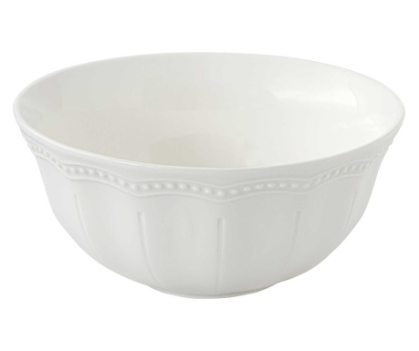 Elite White fehér porcelán nagy kínáló tál 20 cm domború mintával