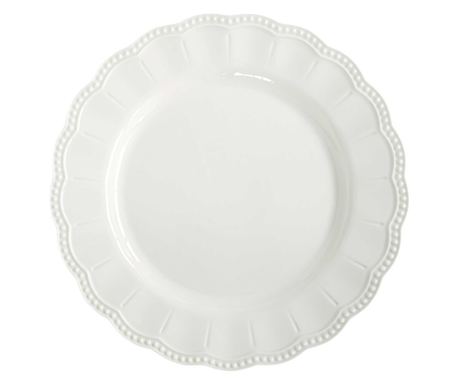 Elite White prémium fehér porcelán lapostányér