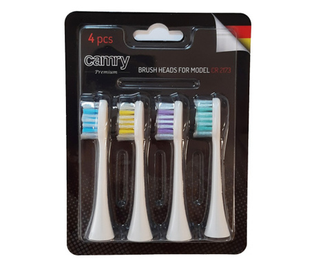Резервни глави за електрическа четка за зъби Camry CR 2173.1, Съвместими с модел CR 2173, 4бр, Многоцветен