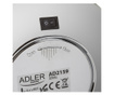 Козметично огледало Adler AD 2159, Диаметър 15 см, LED осветление, Тройно увеличение, Сребрист