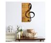 Decoratiune de perete lemn Skyler, Nuc, 58x3x39 cm