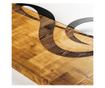 Decoratiune de perete lemn Skyler, Nuc, 58x3x39 cm