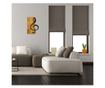 Decoratiune de perete lemn Skyler, Nuc, 58x3x39 cm