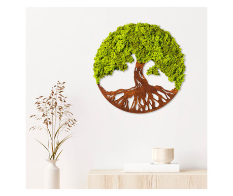 Accesoriu decorativ de perete Tree Of Life 3, Verde, 44x1x44 cm