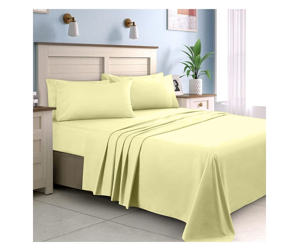 Чаршаф с ластик от 100% ранфорс памук, 120 gsm, кремав цвят Sofi 90x200x20 см - 3