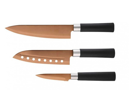 Комплект 3 ножа Bergner Samurai Cooper