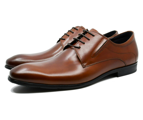 Pantofi eleganți Eldemas maro roșcat din piele naturală-40 EU