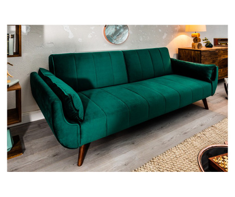 Kauč na razvlačenje Divani II 215cm smaragdno zeleni baršun