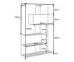 Polica Slim Line 185x115cm pepeljasto crna