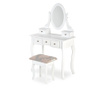 Toaletni stolić SARA s tabureom  80 cm x 40 cm x 130 cm