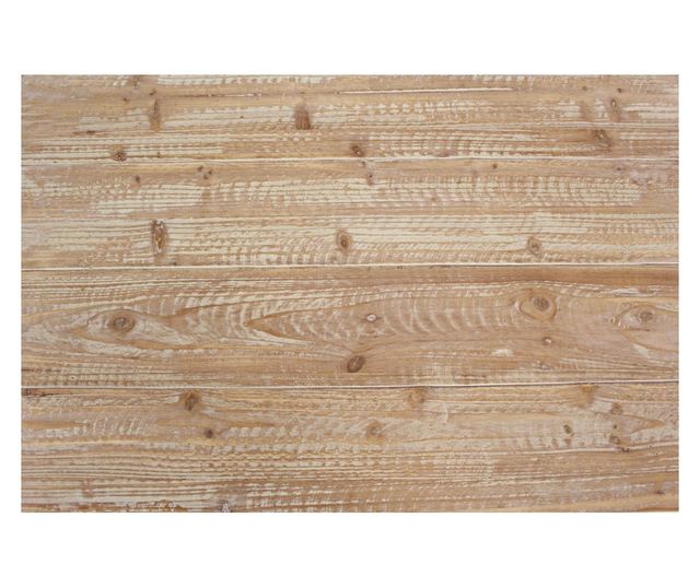 Konferenční stolek Garret s deskou z přírodního dřeva a hnědýma železnýma nohama, 120 cm x 60 cm x 40 cm