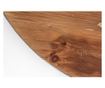 Masuta Cafea Metal Alb Cu Blat Lemn Natur Lancaster Ø 70 Cm X 32 H