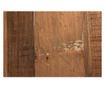 Masuta Cafea Metal Alb Cu Blat Lemn Natur Lancaster Ø 90 Cm X 38 H