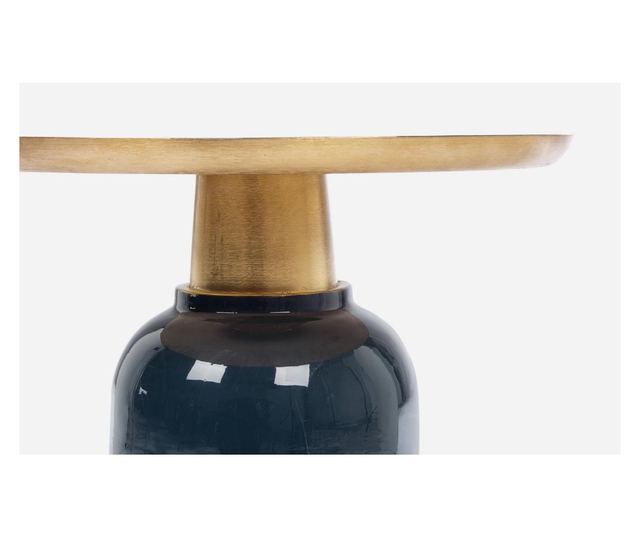 Masuta Cafea Metal Albastru Auriu Nalima Ø 40.5 Cm X 45.5 H