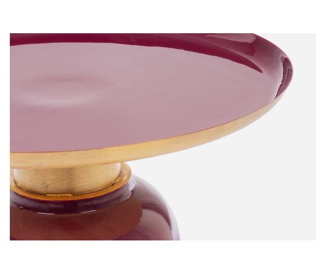Masuta Cafea Metal Burgundy Auriu Nalima Ø 40.5 Cm X 45.5 H