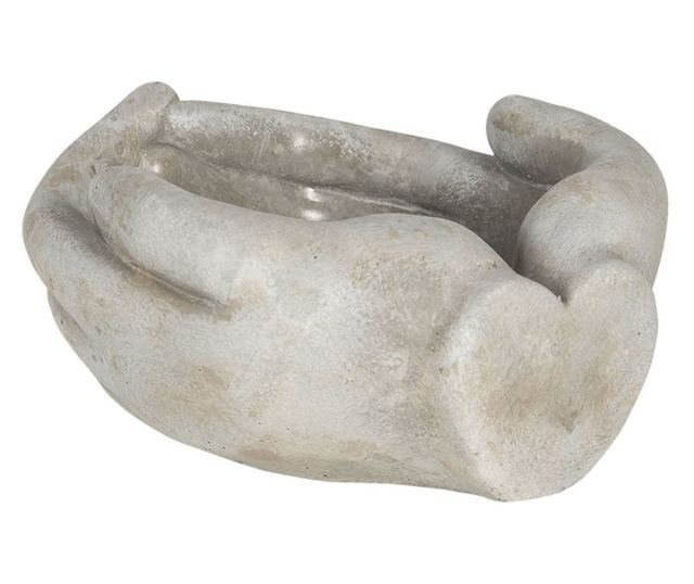 Ghiveci din ceramica bej 18x16x9 cm