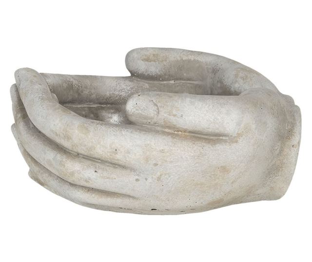 Ghiveci din ceramica bej 18x16x9 cm