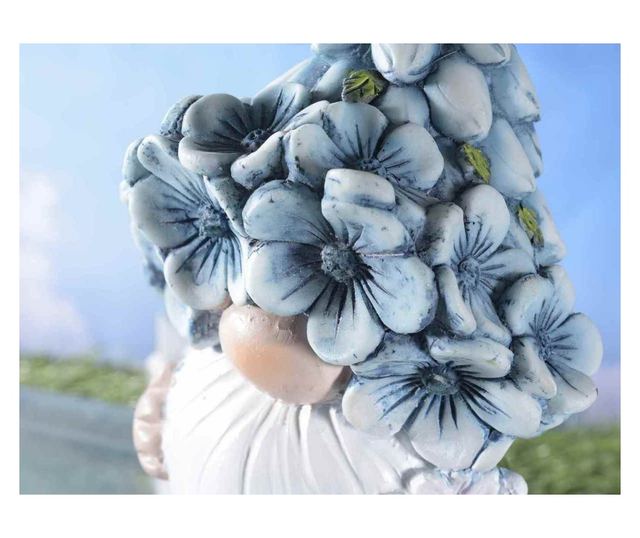 Set od 2 plava i bijela patuljka od poliuretana 11.5x9x24 cm