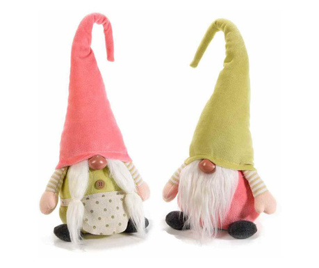 Set 2 tekstilnih figuric Gnome 17x11x45 cm
