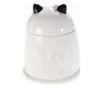 Ukrasna bijela keramička posuda Cat Ø 15 cm x 18 h