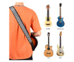 IdeallStore® ремък за китара, Check Sound, найлон, 155 см, черен