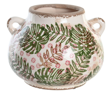 Vaza ceramica, model frunze, 21x20x16 cm