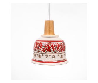 Pendul Deco Republic „Radacini – Laleaua decor rosu” ceramica autentica de Corund