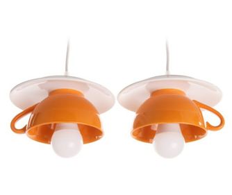 Lustra "Afternoon tea" orange twins