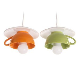 Lustra "Afternoon tea" funky twins orange-green