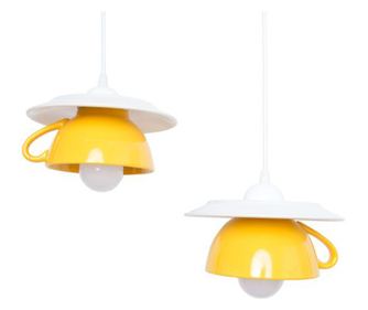 Lustra "Afternoon tea" yellow twins