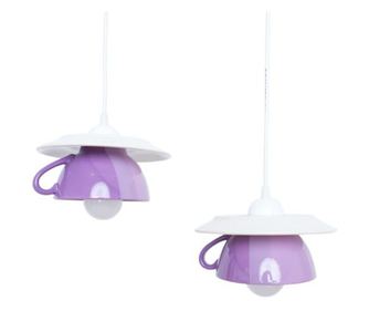 Lustra "Afternoon tea" cesti + farfurii purple & lila twins