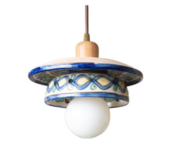 Pendul Deco Republic „Strachina multicolora” E27, 1x60W, ceramica autentica Corund