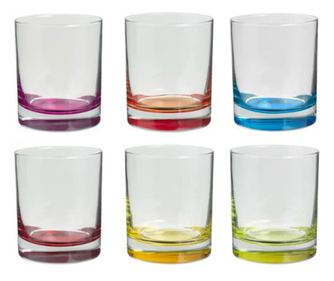 Set 6 pahare universale, Colori'eau, 300 ml
