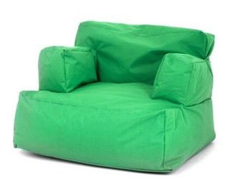 Fotoliu tip para, Big Bean Bag, textil umplut cu perle polistiren, verde, 80 x 80 x 70 cm