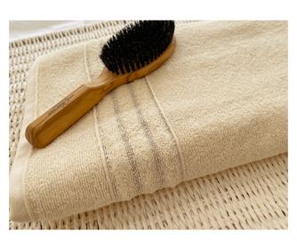 Prosop de baie 50 x 90 cm Studio Casa Shadow, 100% Bumbac, 400 gsm, Crem