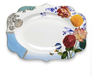 Οβάλ πιατέλα, πορσελάνη συλλογή Royal Flowers, Μάρκα Pip Studio