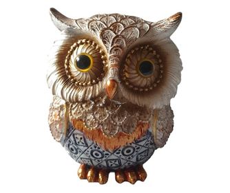 Statueta decorativa, Bufnita, Auriu, 11 cm, GA29198