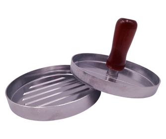 Kézi hamburgerprés IdeallStore®, Exquisite Chef, alumínium, 11.5 cm, ezüst