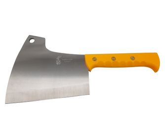Месарски чувал IdeallStore®, Rough Kitchen, 38 cm, неръждаема стомана, 1,1 kg, жълт
