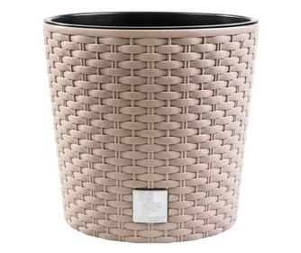 Ghiveci Decorativ Prosperplast Rato pentru Flori, Imitatie Ratan, 31×27.3 cm, Cafeniu
