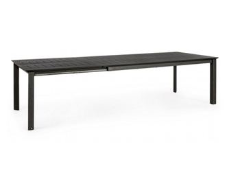 Antracit szürke alumínium bővíthető asztal Konnor 300x110x76 cm