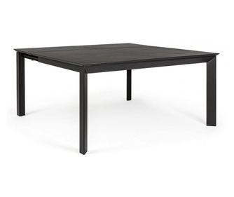 Antracit szürke alumínium bővíthető asztal Konnor 160x160x77,5 cm