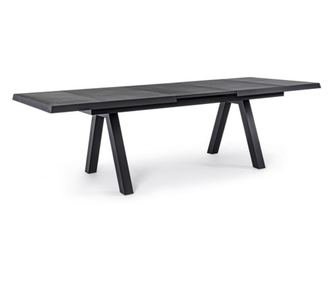 Kihúzható antracit szürke kerámia alumínium asztal Krion 265x103x78 cm